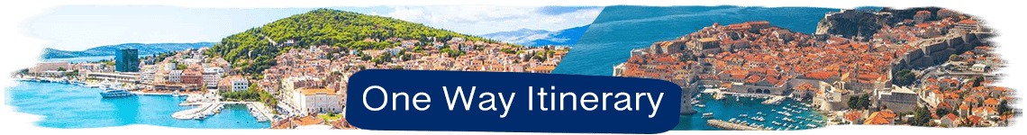 One way Dubrovnik - Split tinerary