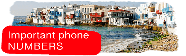 Important phone numbers in Greece