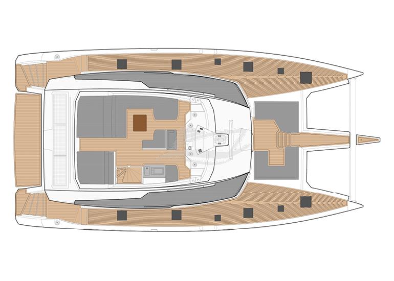 Samana 59 Catamaran Charter Greece layout 3