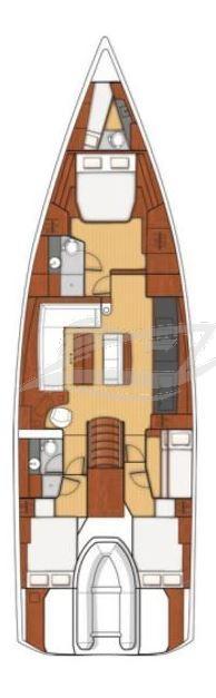 Beneteau Oceanis 62 sailing yachts charter croatia layout