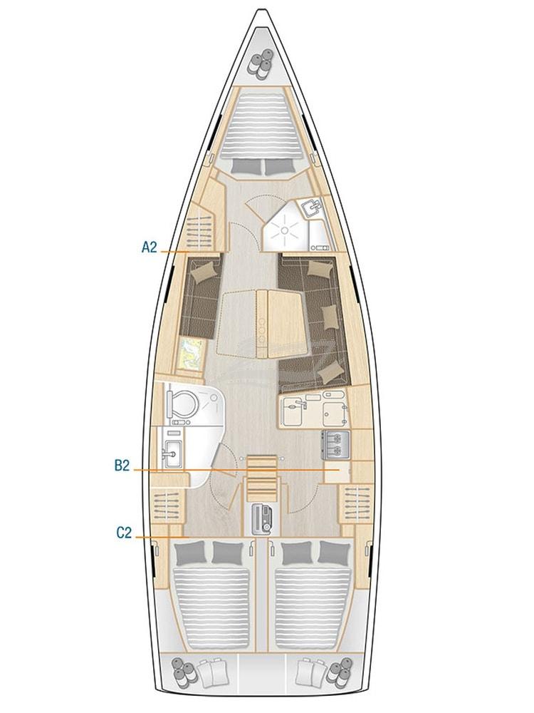 Hanse 418 sailing yachts charter croatia 45