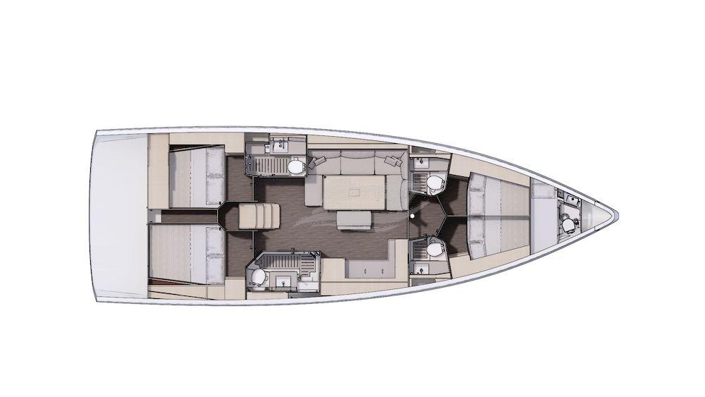 DUFOUR 470 sailing yachts charter greece layout