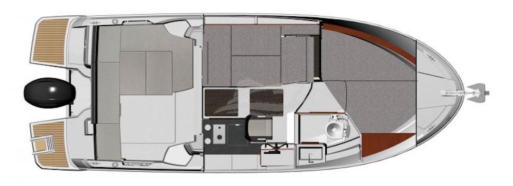 Merry Fisher 795 motor yachts charter croatia layout