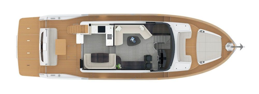 Absolute Navetta 58 Luxury motor yacht Croatia layout 2 min