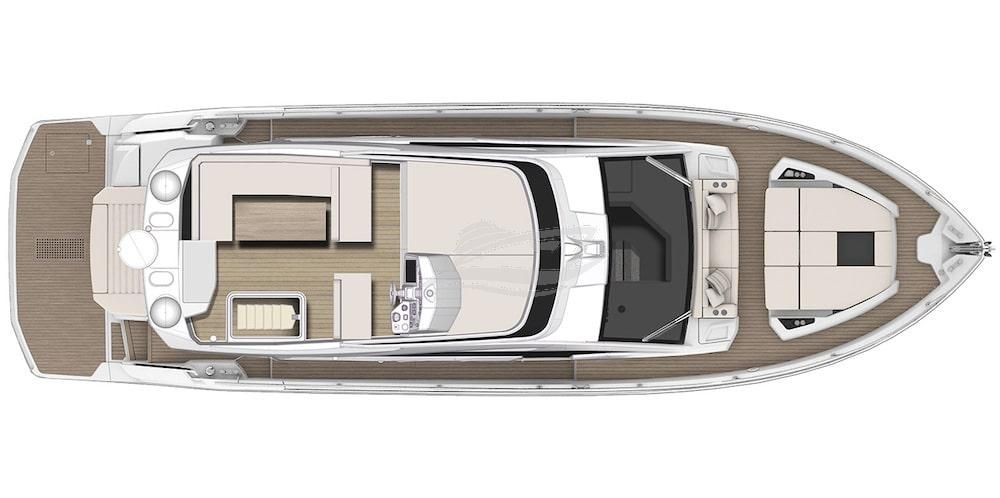 Cranchi E 52 F Luxury motor yacht Croatia layout 2