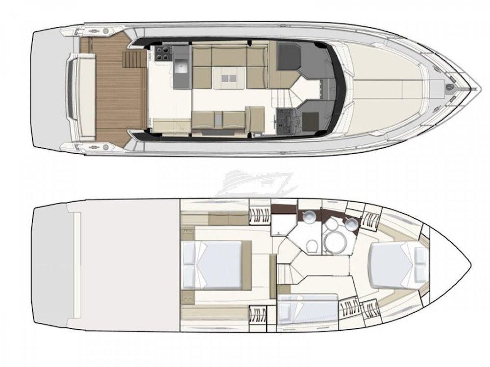 Feretti 450 Luxury motor yacht Croatia layout