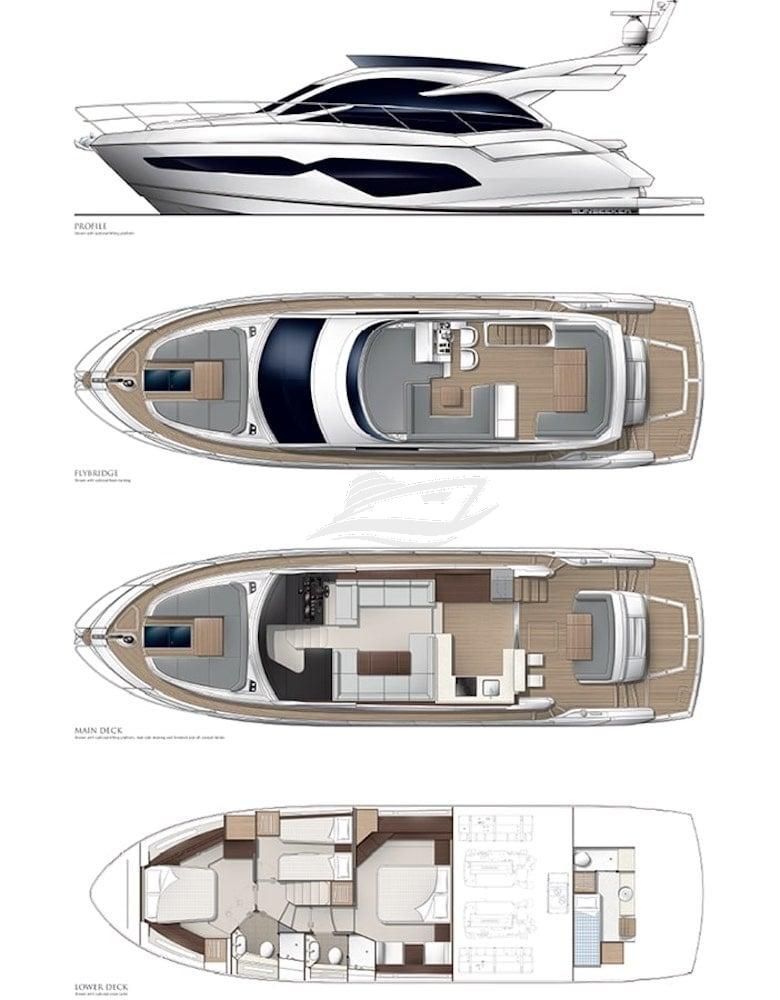 Cico Luxury motor yacht Croatia layout