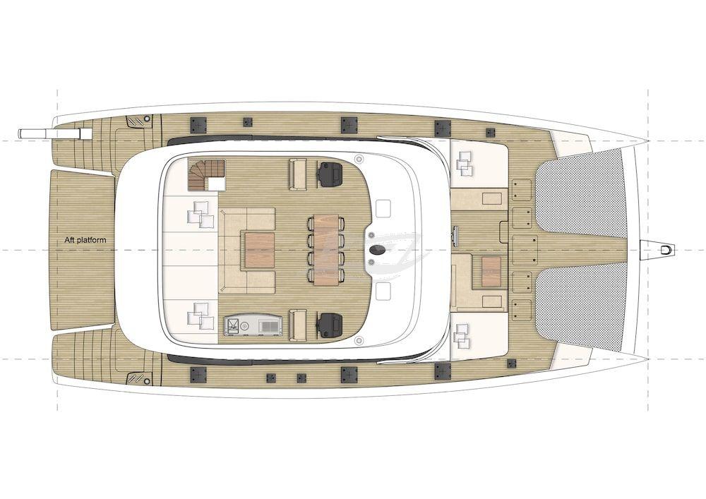 Sunreef 70 Catamaran Charter Greece layout 2
