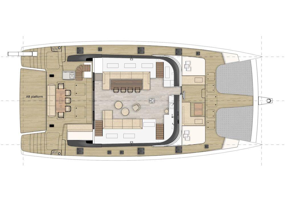 Sunreef 70 Catamaran Charter Greece layout 3