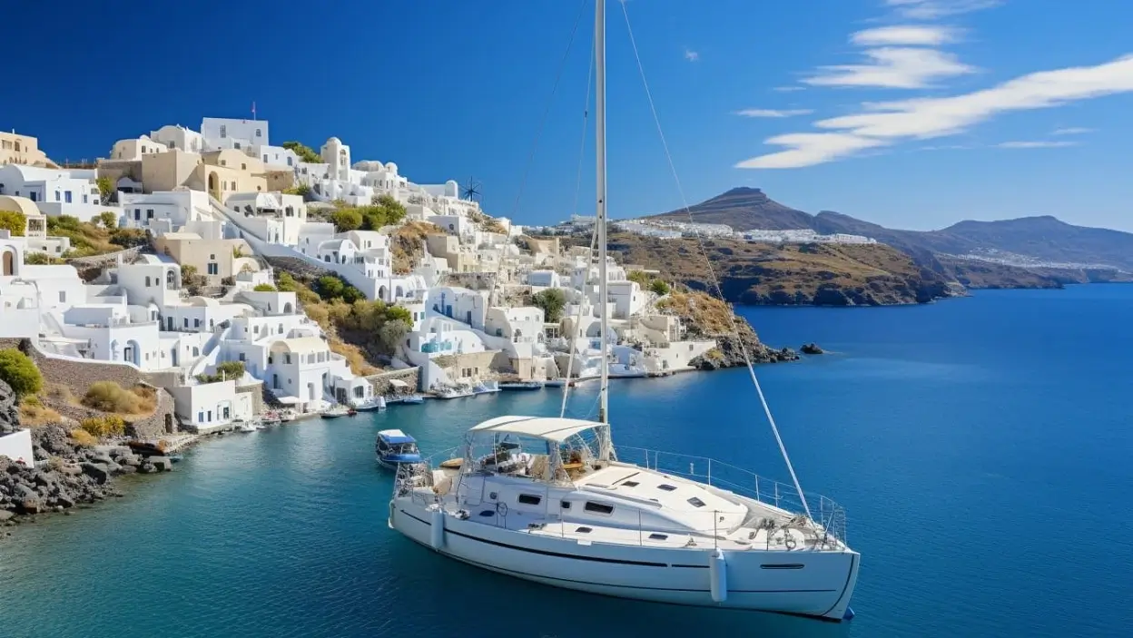 Navigating the Azure Waters of the Aegean Sea on a Sailing Yacht